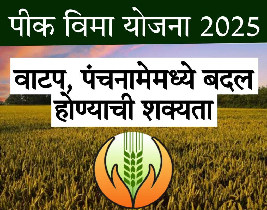 pik vima news 2025 पीकविमा वाटप, भरपाईसह योजनेत बदलाचे संकेत